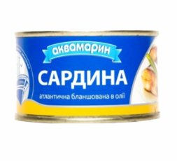 Сардини натуральні в олії АКВАМАРИН 240 г